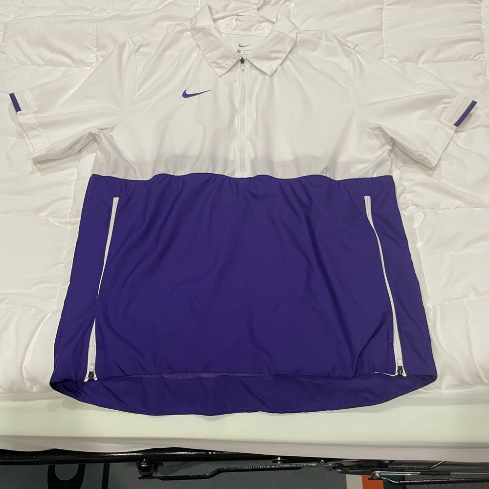 Nike Men's White and Purple Shirt